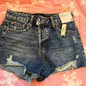 Aeropostale Distressed Blue Jean Shorts